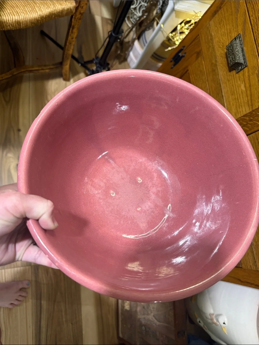 Bauer Ribbed ringware rare 10.5” rose mauve Mixing Bowl